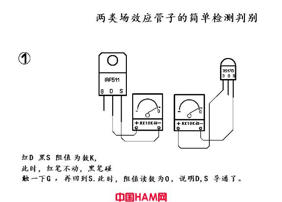 两种封装形式N 沟道场效应管的简单检测